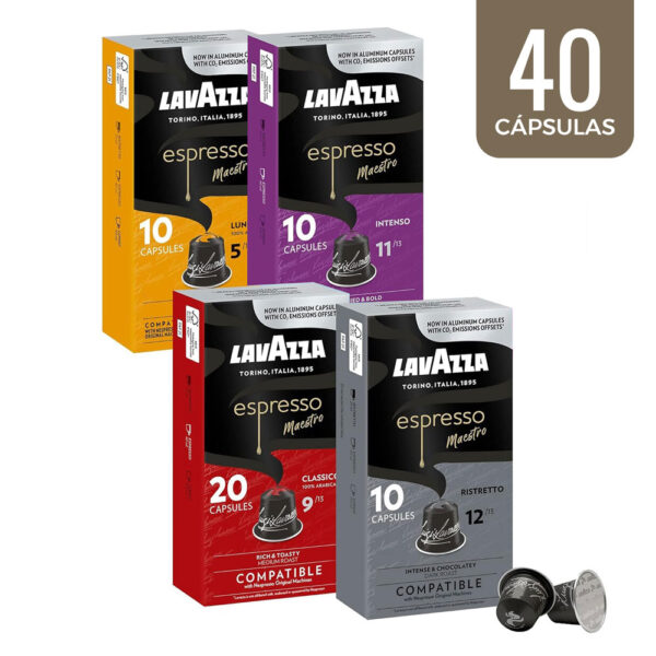 Cápsulas Nespresso compatibles - Cafe Lavazza x40 cápsulas café - decapsulas