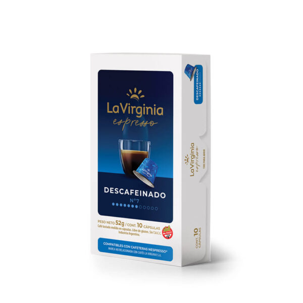 Cápsulas Descafeinado café La Virginia - decapsulas