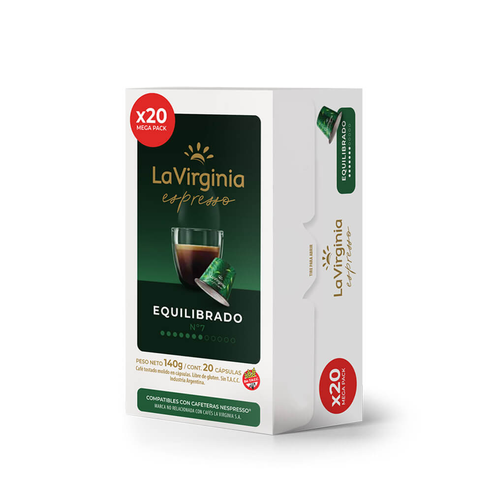 20 cápsulas Equilibrado café La Virginia - decapsulas