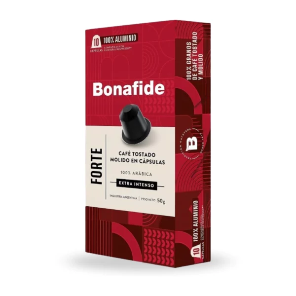 Nuevas aluminio! Cápsulas de café Bonafide Espresso Forte - Cápsulas Nespresso compatibles - decapsulas