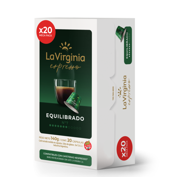 20 cápsulas de café variedad Equilibrado La Virginia Nespresso Compatibles - decapsulas