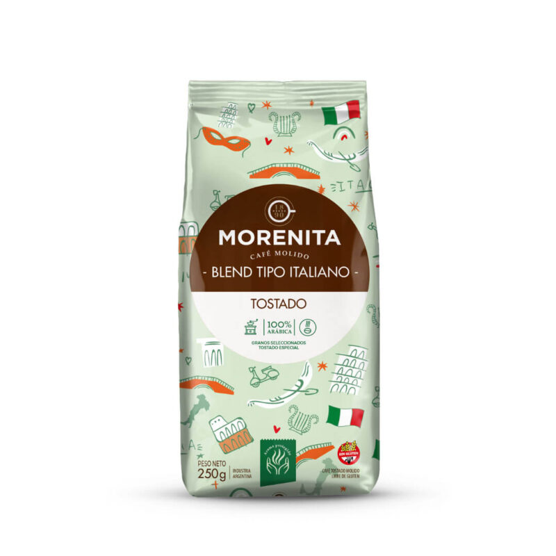 Café molido tostado Blend Italiano La Virginia 250gr - decapsulas