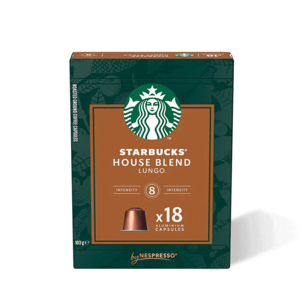 Cápsulas Nespresso compatibles - Cafe Starbucks Lungo House Blend 18 cápsulas - decapsulas
