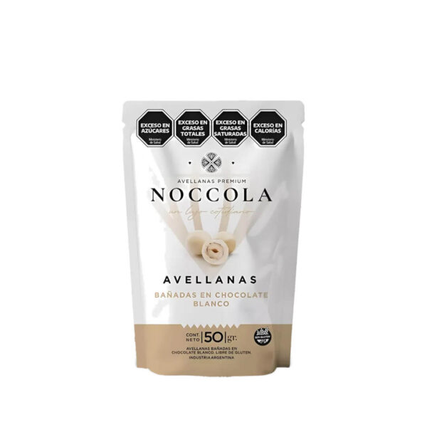 Avellanas premium bañadas en chocolate blanco 50 gramos - decapsulas
