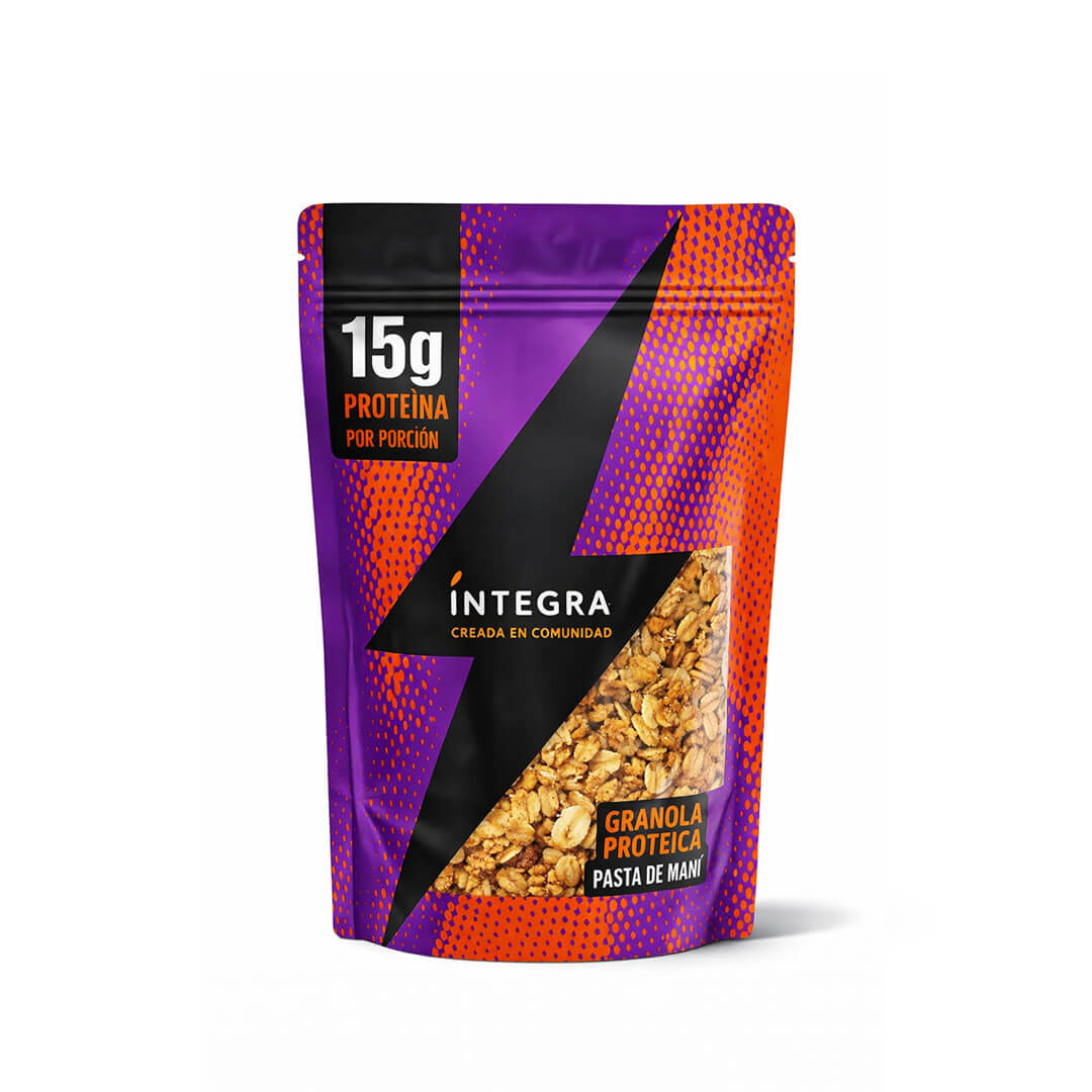 Granola proteica Integra 250 gramos Pasta de maní - decapsulas